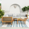 Premium Outdoor Sectional Seating Group — Waterproof Cushions, Teak Frame