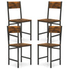 Industrial Dining Chairs, Rustic Brown (Set of 4)