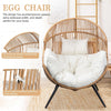Outdoor Wicker Egg Chair with Soft Cushion