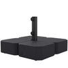 Patio Umbrella Base with Wheels — Black