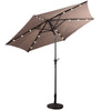 9ft Solar LED Tilt Market Umbrella with Crank – Tan