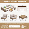 Seven Piece Wicker Patio Furniture Set with Cushions
