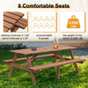 Coastal Solid Wood Picnic Table — Seats 8
