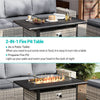 Patio Swivel Rocking Chair Set with Fire Pit