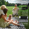 Reversible Outdoor Rug — 9' x 18' Black & White