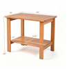 2-Tier Eucalyptus Wood Patio Side Table