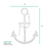 White Anchor Wall Decor, 16" Cast Iron Nautical Wall Art