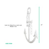 White Anchor Wall Decor, 16" Cast Iron Nautical Wall Art