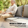 Rattan 3-Seater Patio Sofa — Gray