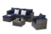 Outdoor Patio Seating Set 3-piece set with Cushions for Patio, Garden