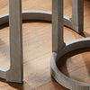 Curved Round Wooden Nesting Side Table Set, Light Brown