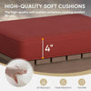 Natural Cedar Outdoor Ottomans With Removable Cushions