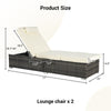 Coastal Rattan Chaise Lounger Set of 2