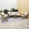 Natural Wicker Sofa Set — 6 Piece