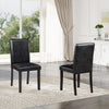 Solid Wood Dining Chair, Set of 4 — Black