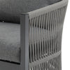 Curved Rope-Weave Lounge Chair – Gray & Natural Beige