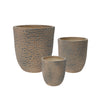 Round Magnesium Planters — Set of 3