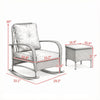 Three-Piece Wicker Rocking Chair & Coffee Table Set