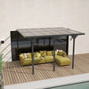 12' x 10' Aluminum Hardtop Pergola with Polycarbonate Roof, Gray