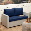 Wicker Loveseat Cushion Set