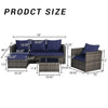 Outdoor Patio Seating Set 3-piece set with Cushions for Patio, Garden
