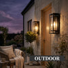 Modern Matte Black Outdoor Wall Sconce, 2-Pack