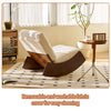 Upholstered Glider Rocking Chair with Solid Wood Frame