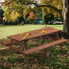 Coastal Solid Wood Picnic Table — Seats 8