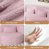 Powder Pink Contemporary Foldable Sleeper Sofa