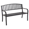 50-Inch Steel Outdoor Garden Bench Loveseat