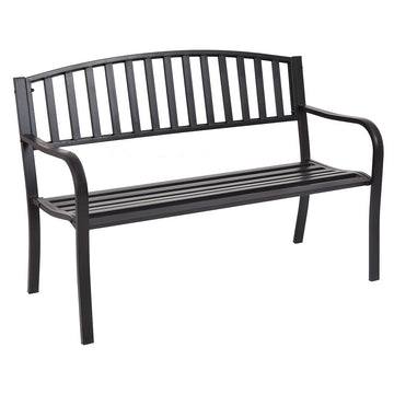 50-Inch Steel Outdoor Garden Bench Loveseat