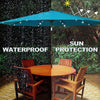 9ft Solar LED Patio Umbrella — Cerulean Blue