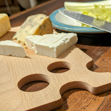 Beech Wood Cheese Board with Grip Holes