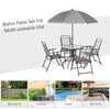 Outdoor Dining Table and Chair Set with Umbrella