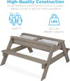 Gray Navy Kids 3-in-1 Sand and Water Table with Umbrella