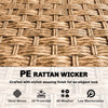 Rattan 3-Seater Patio Sofa — Gray