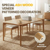 63-Inch Oak Finish Solid Wood Dining Table, Contemporary