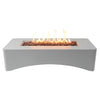 Concrete Propane Fire Pit Table — 56", 50,000 BTU, Rectangular, Light Grey