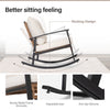 3-Piece Rocking Wicker Patio Conversation Set with 2-Tier Table