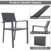 5-Piece Square Patio Dining Set with 37.8-Inch Wood-Grain Table and 4
