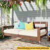 Acacia Wood Porch Swing Bed — Twin Size