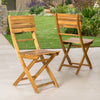 Acacia Wood Folding Outdoor Dining Chair, Set of 2