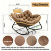 Papasan Rocking Egg Chair with Handwoven Rattan