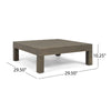 Outdoor Acacia Wood Loveseat and Coffee Table Set