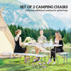 Folding Outdoor Bench, Set of 2