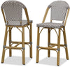 French Style Rattan Bar Stools Set for Outdoor Spaces-0
