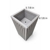 Grove Square Column Planter — Grey Brown
