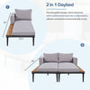 Modern Metal Daybed with Wood Accents