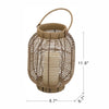 Rattan Decorative Lantern with LED Candle, 8.7 × 11.8 in