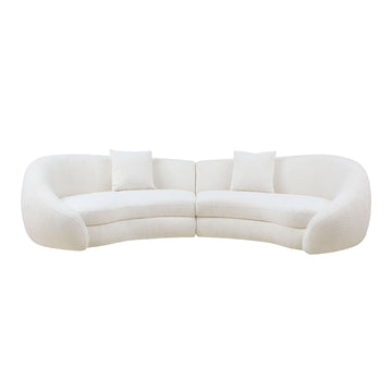 125.98' Modern Curved Sofa with Elegant Love Heart Design for Living